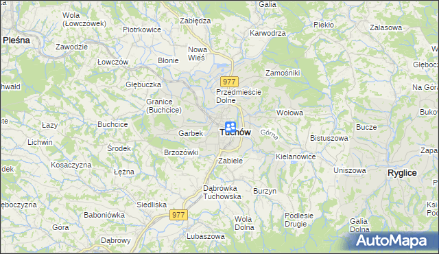 mapa Tuchów, Tuchów na mapie Targeo