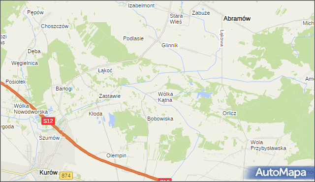 mapa Wólka Kątna, Wólka Kątna na mapie Targeo