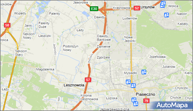 mapa Zgorzała, Zgorzała na mapie Targeo