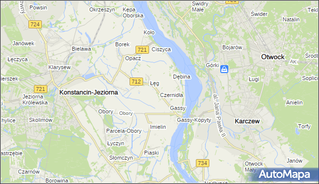 mapa Czernidła, Czernidła na mapie Targeo