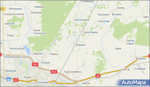 mapa Gotówka, Gotówka na mapie Targeo