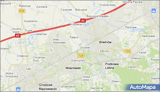 mapa Grudów, Grudów na mapie Targeo