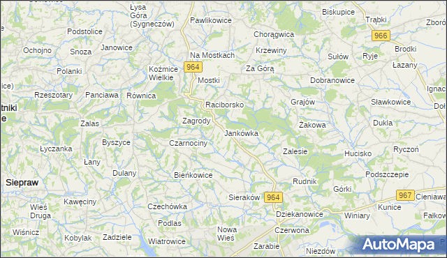 mapa Jankówka gmina Wieliczka, Jankówka gmina Wieliczka na mapie Targeo