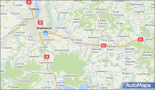 mapa Klecza Górna, Klecza Górna na mapie Targeo