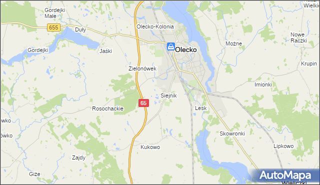 mapa Siejnik, Siejnik na mapie Targeo