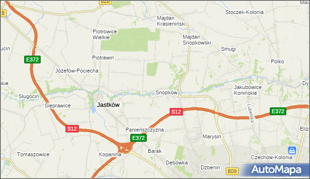 mapa Snopków, Snopków na mapie Targeo