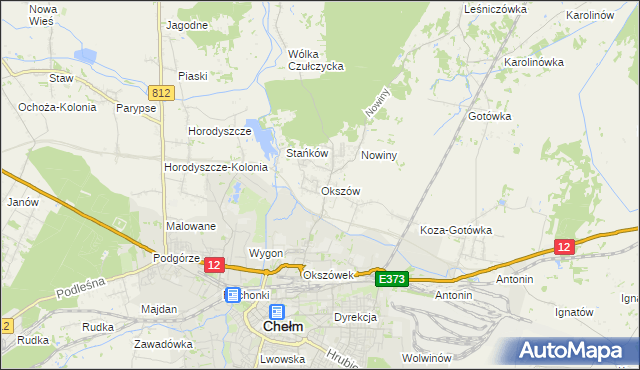 mapa Okszów, Okszów na mapie Targeo