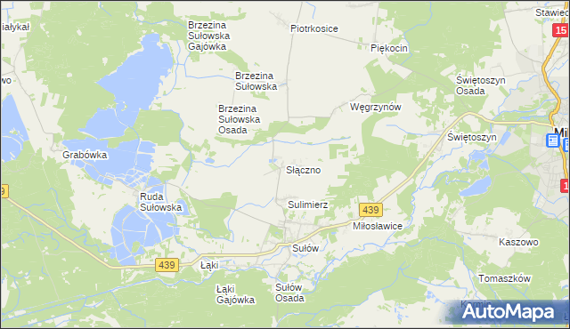 mapa Słączno, Słączno na mapie Targeo