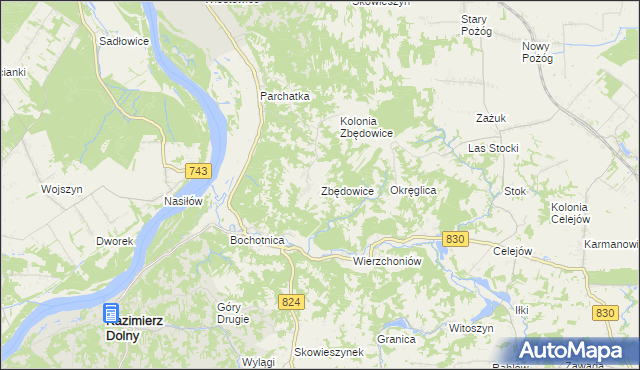 mapa Zbędowice, Zbędowice na mapie Targeo