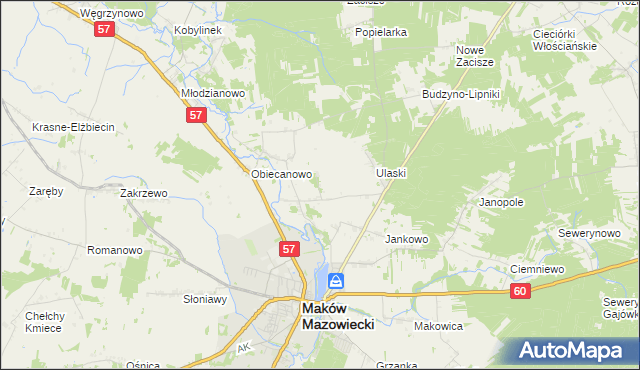 mapa Budzyno-Bolki, Budzyno-Bolki na mapie Targeo
