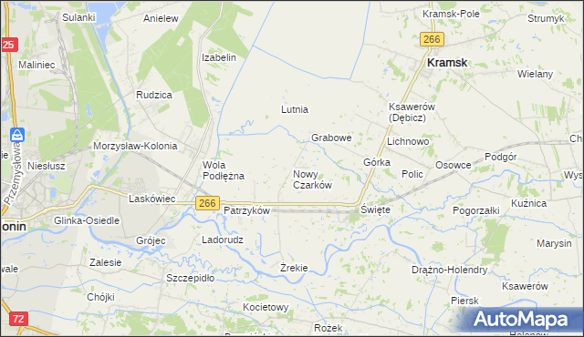 mapa Nowy Czarków, Nowy Czarków na mapie Targeo