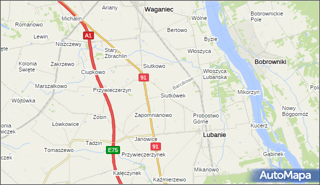 mapa Siutkówek, Siutkówek na mapie Targeo