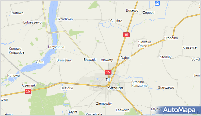 mapa Bławaty, Bławaty na mapie Targeo