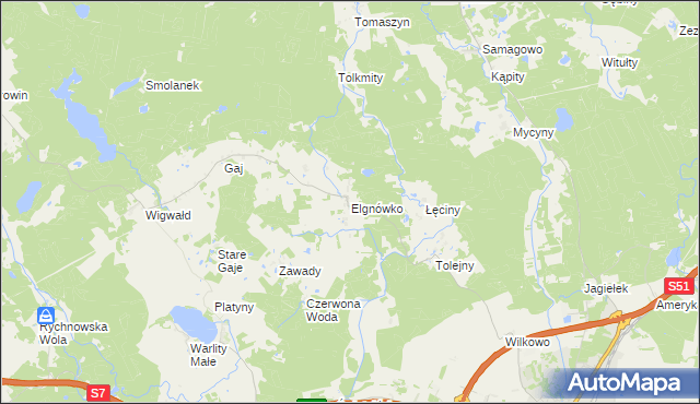 mapa Elgnówko, Elgnówko na mapie Targeo