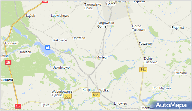 mapa Mortęgi, Mortęgi na mapie Targeo