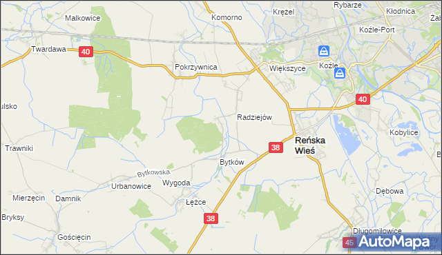 mapa Pociękarb, Pociękarb na mapie Targeo