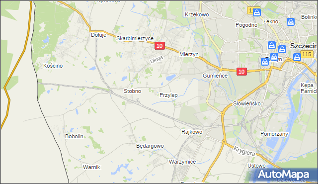 mapa Przylep, Przylep na mapie Targeo