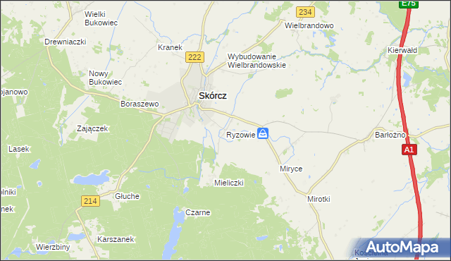 mapa Ryzowie, Ryzowie na mapie Targeo