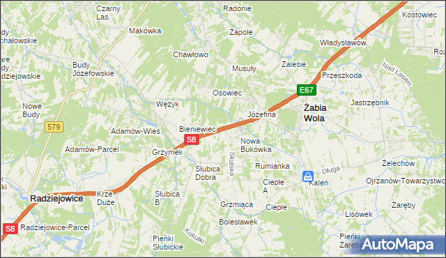 mapa Stara Bukówka, Stara Bukówka na mapie Targeo