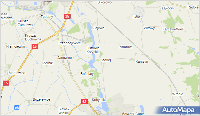 mapa Szarlej, Szarlej na mapie Targeo