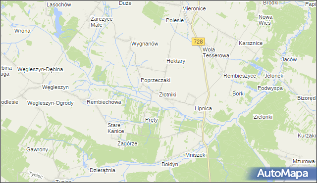 mapa Złotniki gmina Małogoszcz, Złotniki gmina Małogoszcz na mapie Targeo