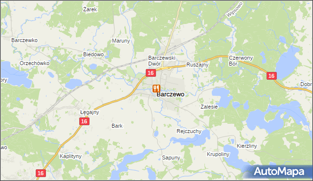 mapa Barczewo, Barczewo na mapie Targeo