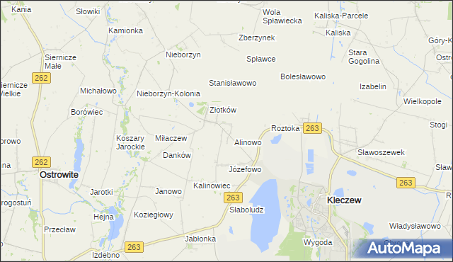 mapa Dobromyśl gmina Kleczew, Dobromyśl gmina Kleczew na mapie Targeo