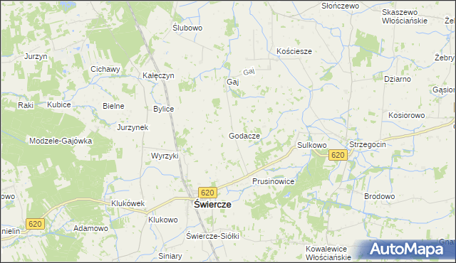 mapa Godacze, Godacze na mapie Targeo