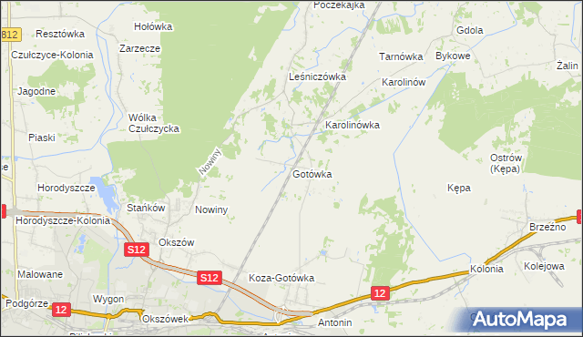 mapa Gotówka, Gotówka na mapie Targeo