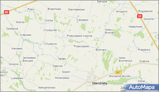 mapa Mieczyno, Mieczyno na mapie Targeo
