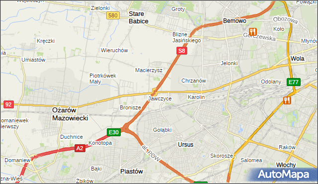 mapa Mory gmina Ożarów Mazowiecki, Mory gmina Ożarów Mazowiecki na mapie Targeo
