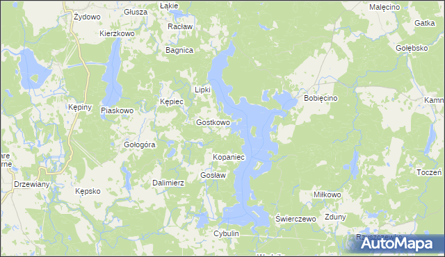 mapa Pieczyska gmina Polanów, Pieczyska gmina Polanów na mapie Targeo