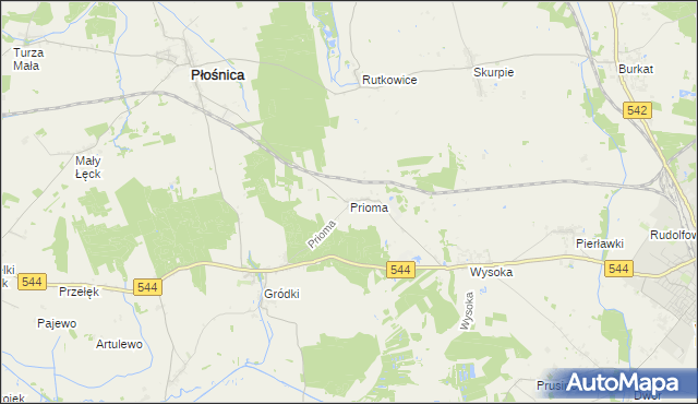 mapa Prioma, Prioma na mapie Targeo