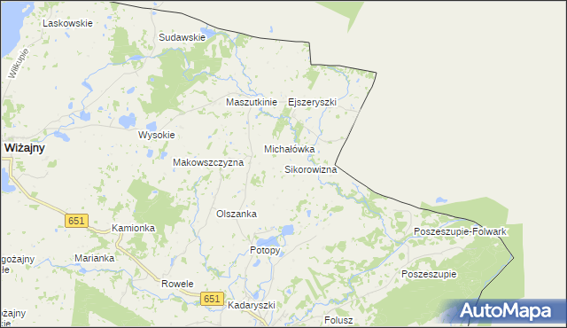 mapa Sikorowizna, Sikorowizna na mapie Targeo