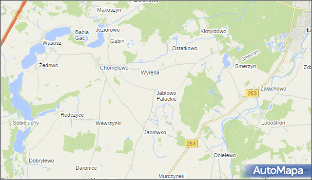 mapa Jabłowo Pałuckie, Jabłowo Pałuckie na mapie Targeo