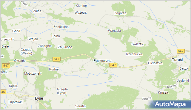 mapa Pupkowizna, Pupkowizna na mapie Targeo