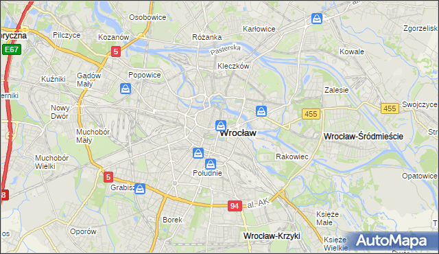 mapa Wrocławia, Wrocław na mapie Targeo