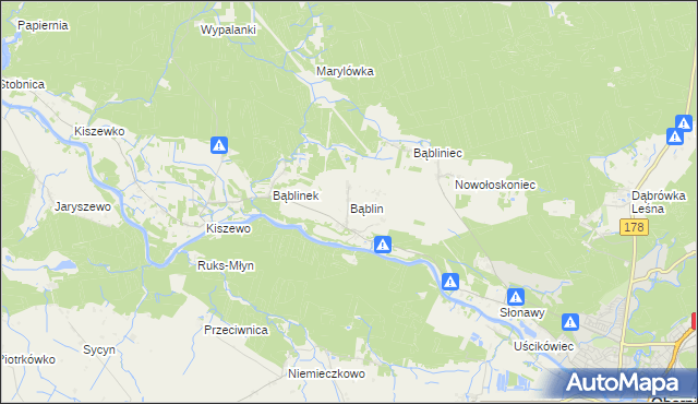 mapa Bąblin, Bąblin na mapie Targeo