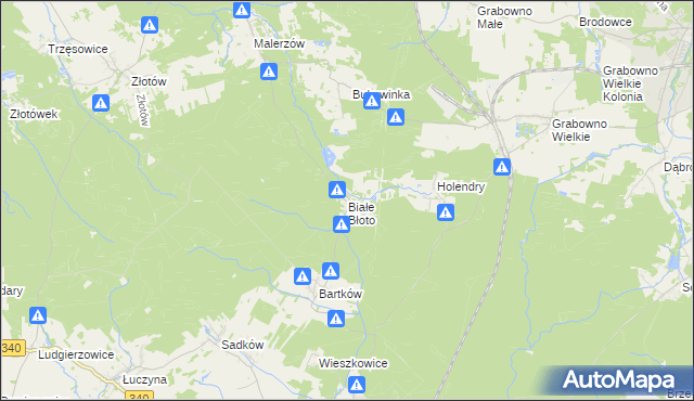 mapa Białe Błoto gmina Dobroszyce, Białe Błoto gmina Dobroszyce na mapie Targeo