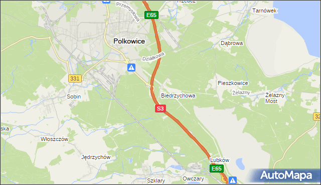 mapa Biedrzychowa, Biedrzychowa na mapie Targeo