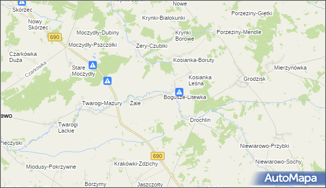 mapa Bogusze-Litewka, Bogusze-Litewka na mapie Targeo