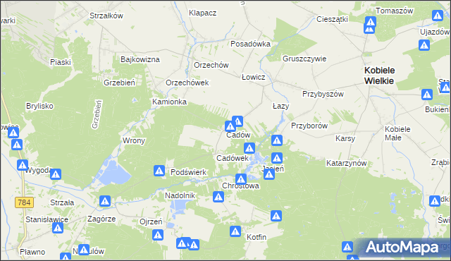 mapa Cadów, Cadów na mapie Targeo