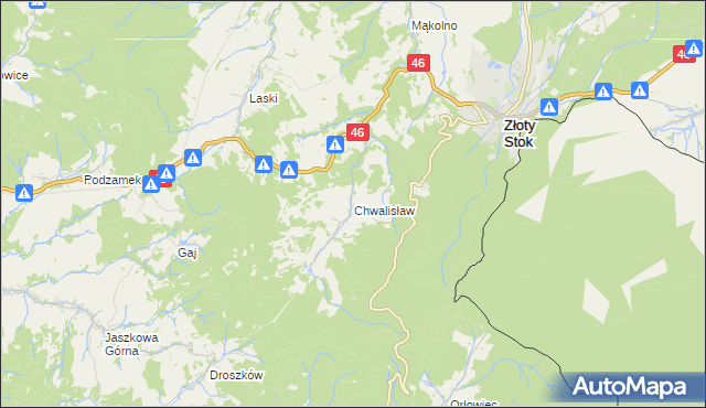 mapa Chwalisław, Chwalisław na mapie Targeo