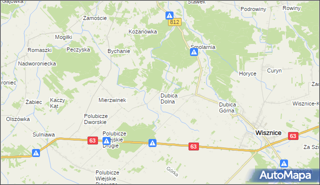 mapa Dubica Dolna, Dubica Dolna na mapie Targeo