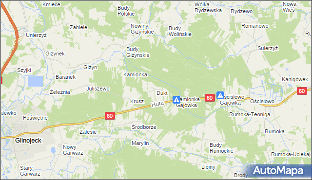 mapa Dukt, Dukt na mapie Targeo