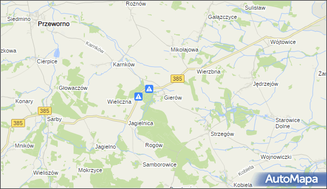 mapa Gierów, Gierów na mapie Targeo