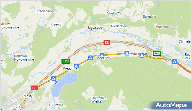 mapa Godętowo, Godętowo na mapie Targeo