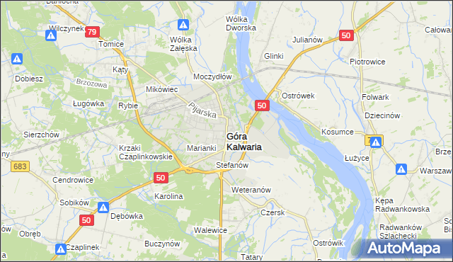 mapa Góra Kalwaria, Góra Kalwaria na mapie Targeo