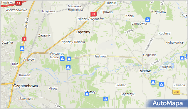 mapa Jaskrów, Jaskrów na mapie Targeo