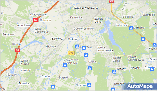 mapa Jazgarzew, Jazgarzew na mapie Targeo